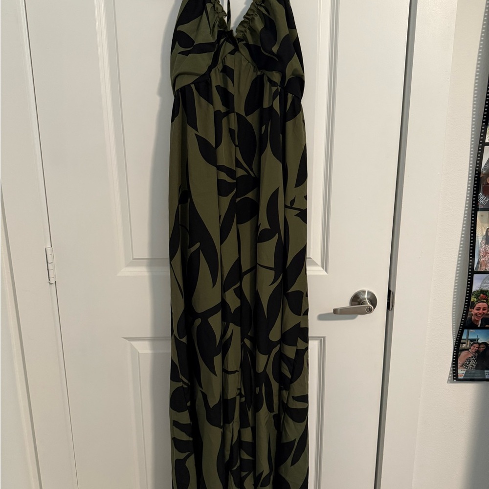 SHEIN Green Halter Jumpsuit